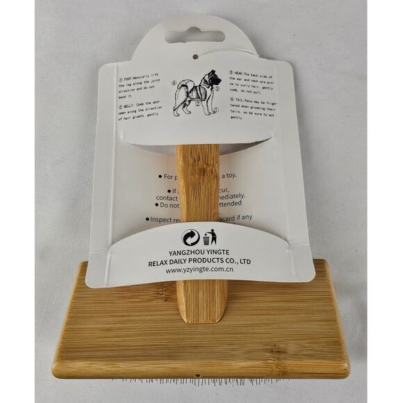 HOME OF PAWS DOG GROOMING BRUSH – REDUCE SHEDDING, MASSAGE, WOOD HANDLE - Picture 2 of 4